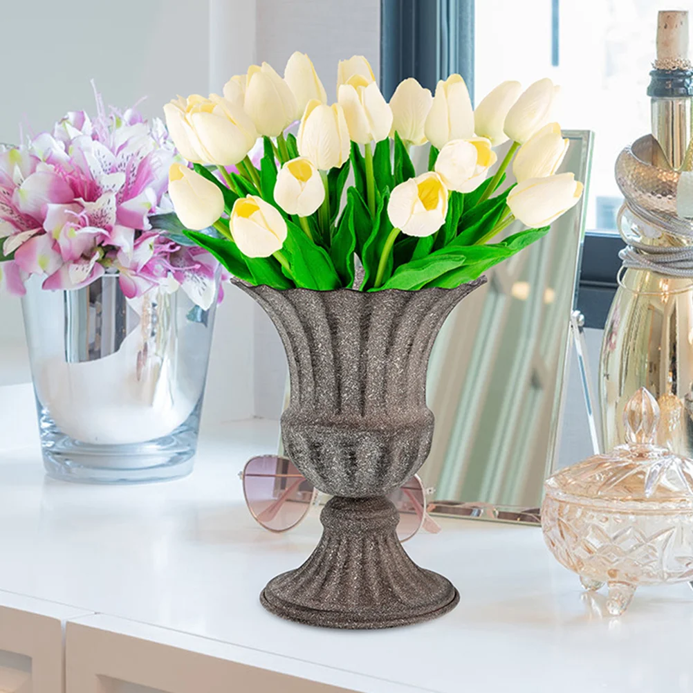 

Vintage Metal Flower Vase Rustic Flower Arrangement Container Flower Pot Flower Bucket Wedding Party Table Decoration