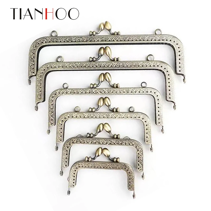 

10pcs 8.5-30cm Clutch Purse Frame Handle Coins Bags Part Metal Kiss Clasp Lock Handbags Accessories