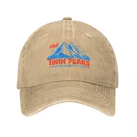 Y2K Visit Twin Peaks Cowboy Trucker Cap Fluffy Caps Male Women'S Hat 1