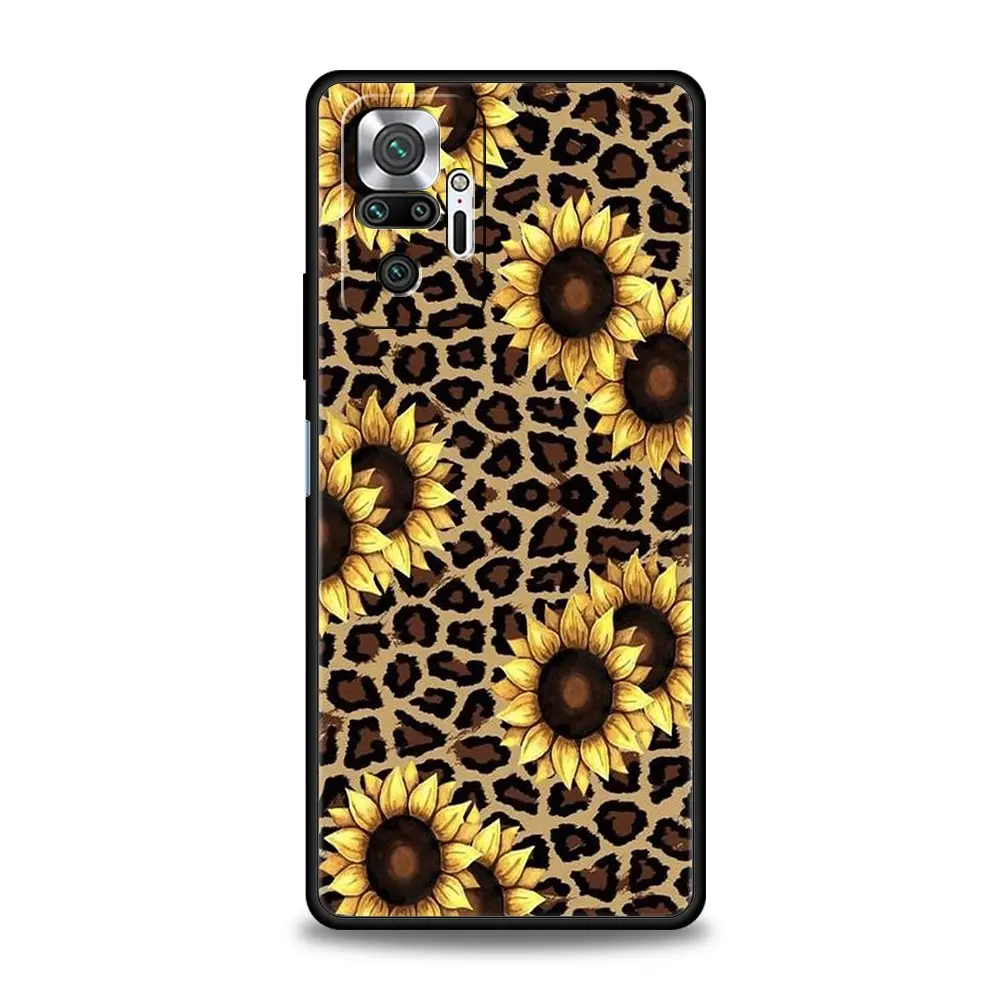 Tiger Leopard Print Floral Phone Case Cover