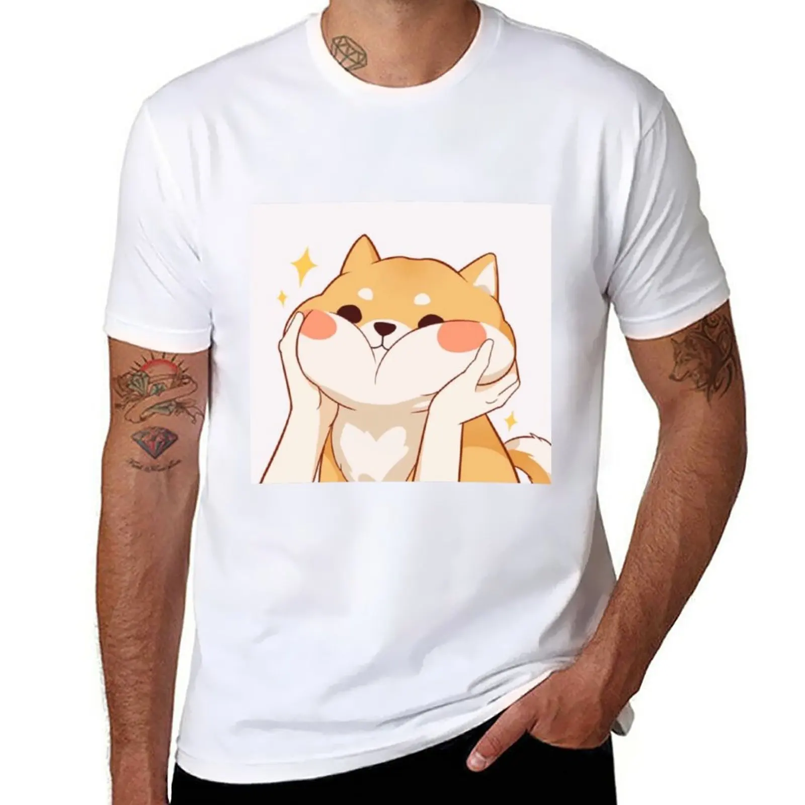 

Kawaii Shiba inu T-Shirt oversizeds tops Men's t-shirt