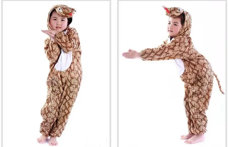 Kid's Slithering Snake Halloween Costume - Plush Wrap-Around Reptile Constrictor Outfit - View #10