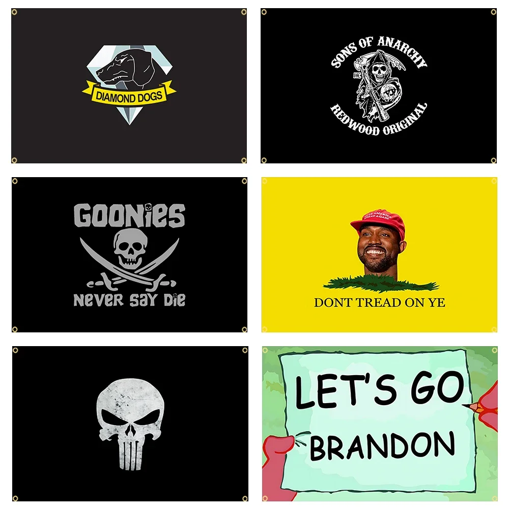 90X150Cm Goonies/Diamond Dogs/Sons Of Anarchy Interessante Collezione Bandiera Poliestere Stampato Decorazione Banner Arazzo