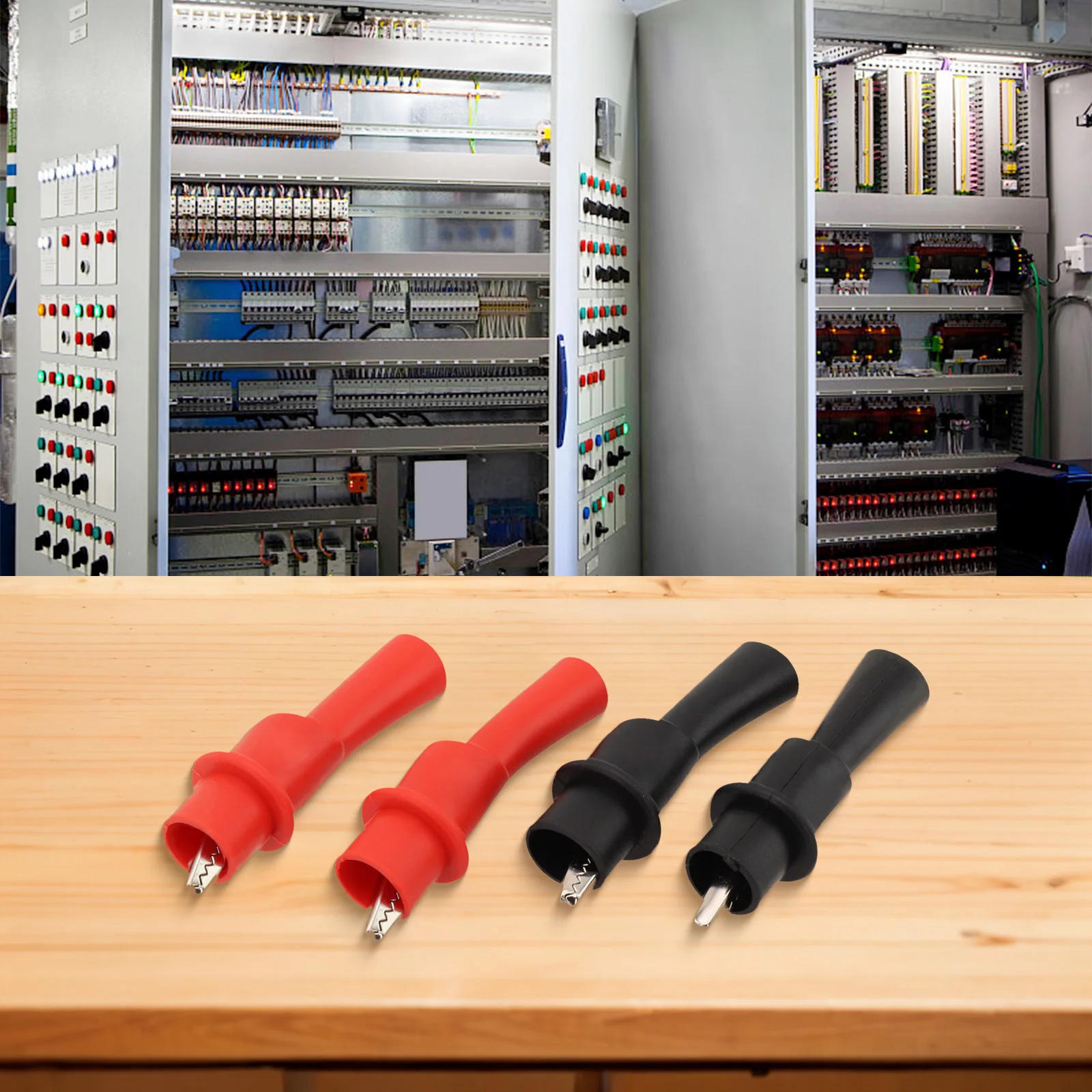 Circuit Tester Metal Crocodile Clip Multimeter Probe Circuit Multimeter Plug Plug Rubber Insulation Test Voltage