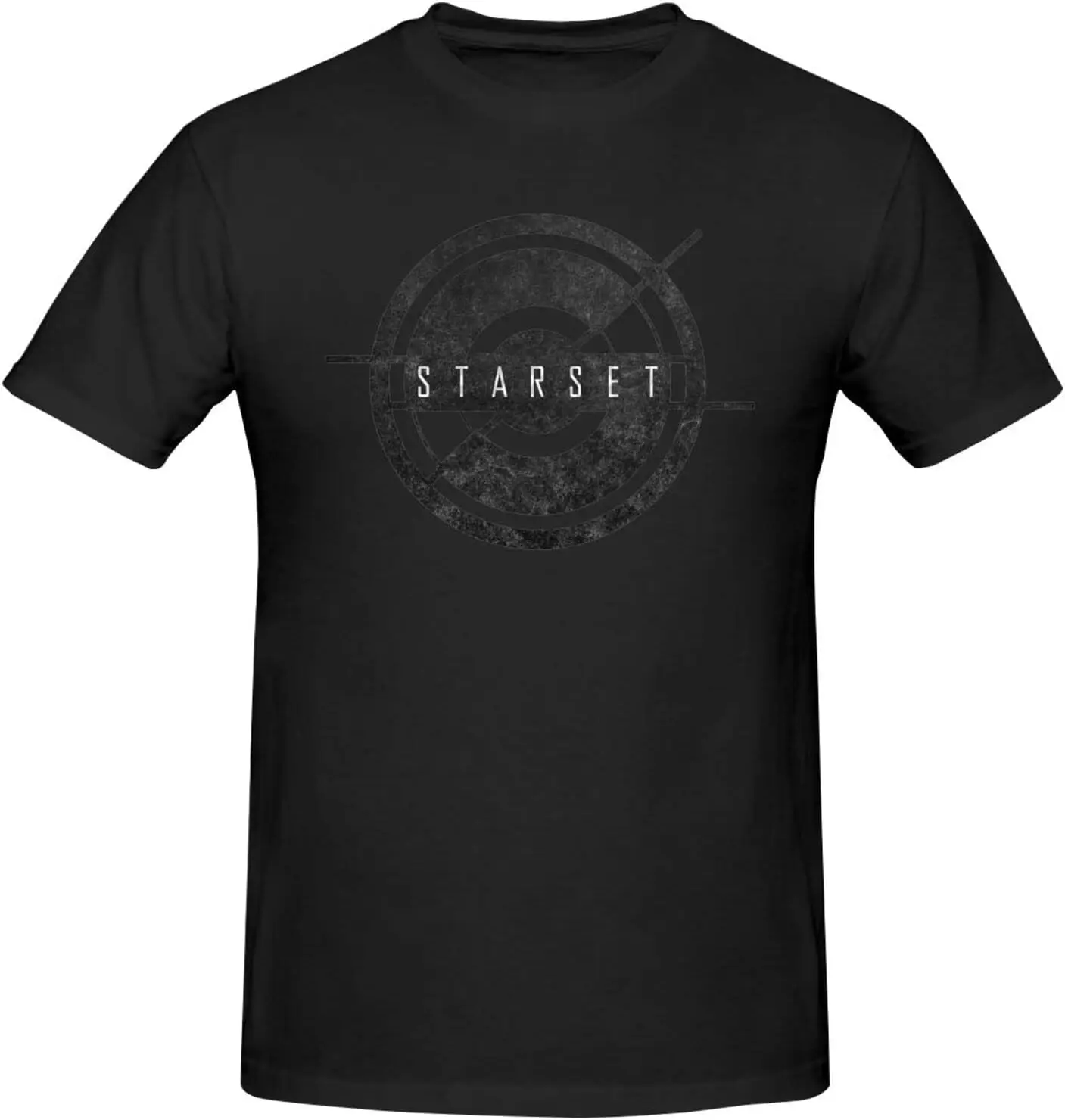 

Starsets Music Band Classic T-Shirt Crew Fashion Neck Casual Top Basic Short Sleeve Shirt Black