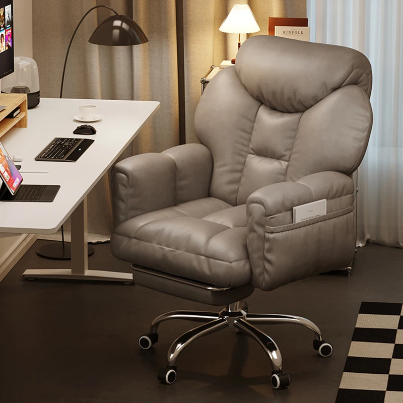 

Desk Gaming Office Ergonomic Chairs Recliner Boss Computer PU Leather Chair Swivel Lift Comfy Silla Gamer Office Furniture WKOC