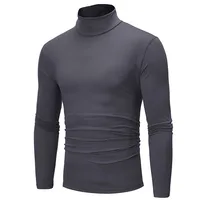 Sous-vêtements thermiques hauts hommes printemps vêtements chemise thermique automne hommes hiver collants col haut mince coupe ajustée à manches longues T-shirt 4