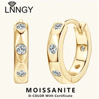 Lnngy Ohrringe Silber 925 Moissanite Earring 925 Sterling Silver Huggies Hoop Earrings For Women Girls 2025 Trending Jewelry