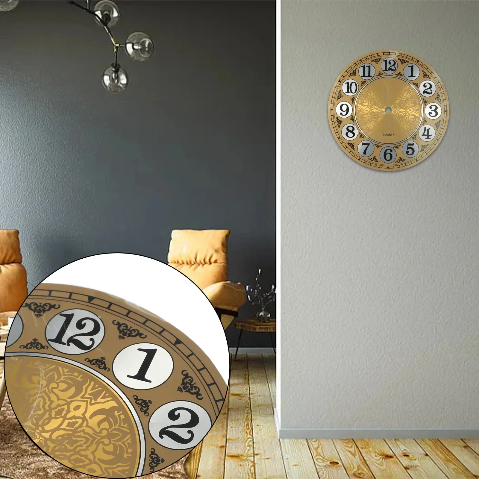 Clock Accessories Dial Face Vintage Aluminium Arabic Numeral Not Fade