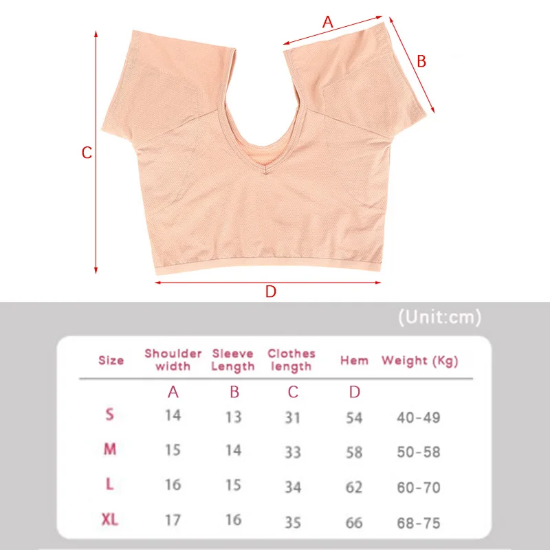 Underarm Sweat Pads T-shirt Shape Armpit Washable Reusable Perfume Absorbing Guards Shield Desodorante S-XL