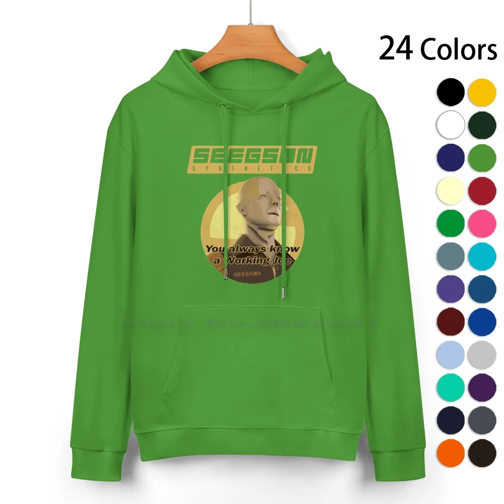 

Seegson Synthetics Pure Cotton Hoodie Sweater 24 Colors Weyland Yutani Seegson Working Joe Sevastapol 100% Cotton Hooded