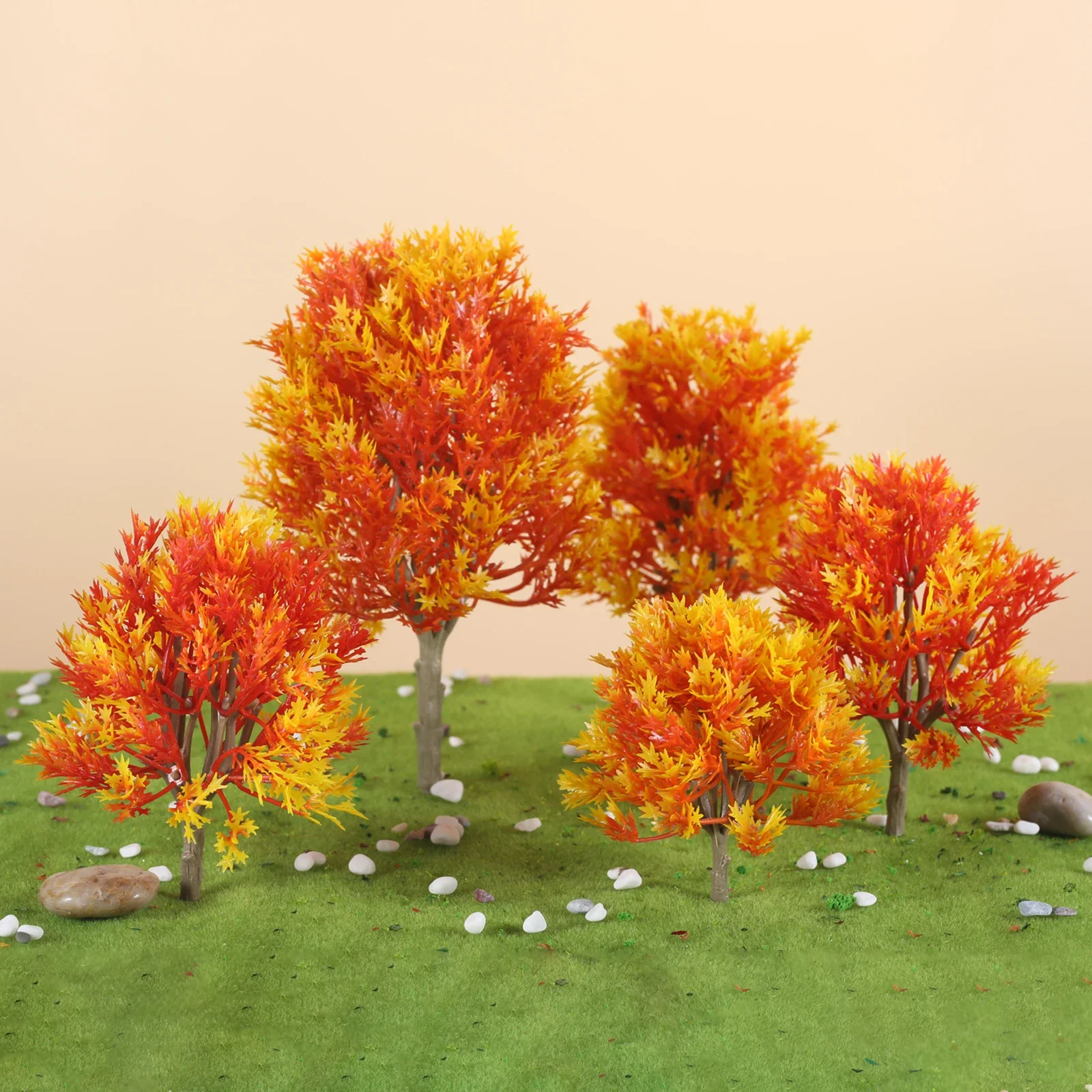 

6Pcs Mixed 10-19CM Model Maple Trees Artificial Model Tree for Miniature TrainRailway Architecture Diorama DIY Scenery Landscape