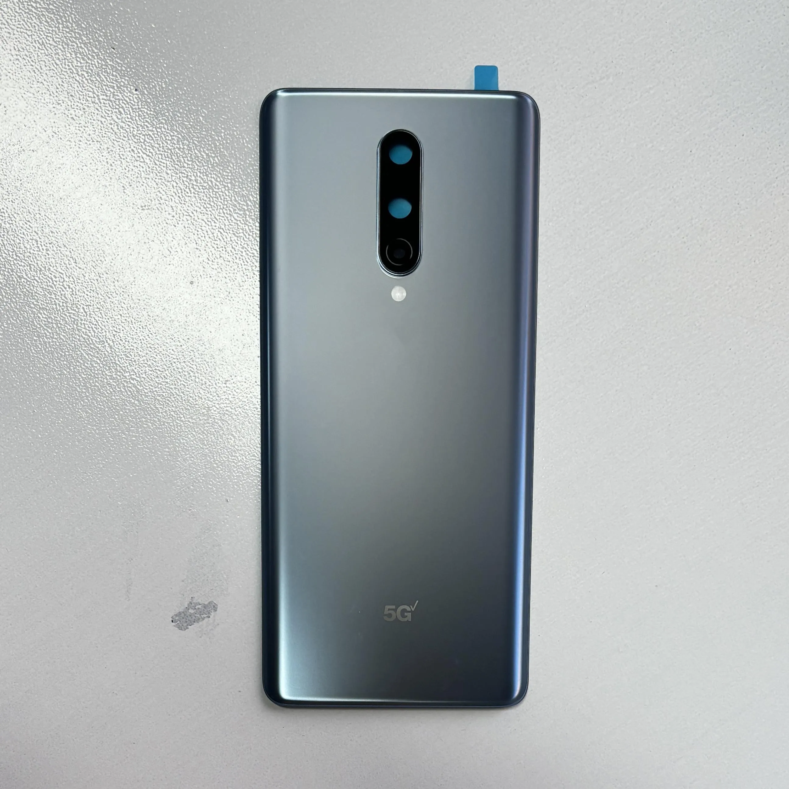 100% 새 배터리 커버 하드 고릴라 글래스 (OnePlus 8용) 후면 도어 뚜껑 후면 하우징 패널 케이스 + 카메라 렌즈 + 접착제