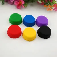 6/12/24Pcs Silicone Beer Bottle Caps Bar Home Brewing Wine Making Barware Cover Bottle Cover  Soy Corktail Lid Candy Colors 4