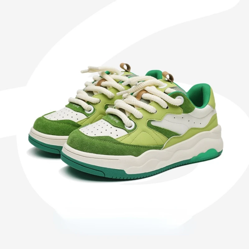 

Couple's Sports Shoes Lime Avocado Color Summer Men's/women's Casual Board Shoe Retro Bread Shoes Thick Soles and Elevated Shoes