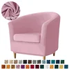 Velvet Sofa Cover Single Sofa Cover for Living Room Elastic Solid Color Armchair Slipcover for Bar Home Counter with Seat Covers 1