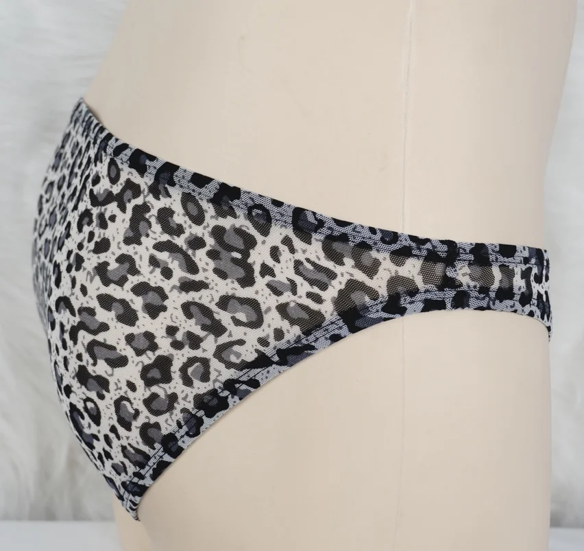 Free delivery of new leopard print transparent underwear sexy underwear