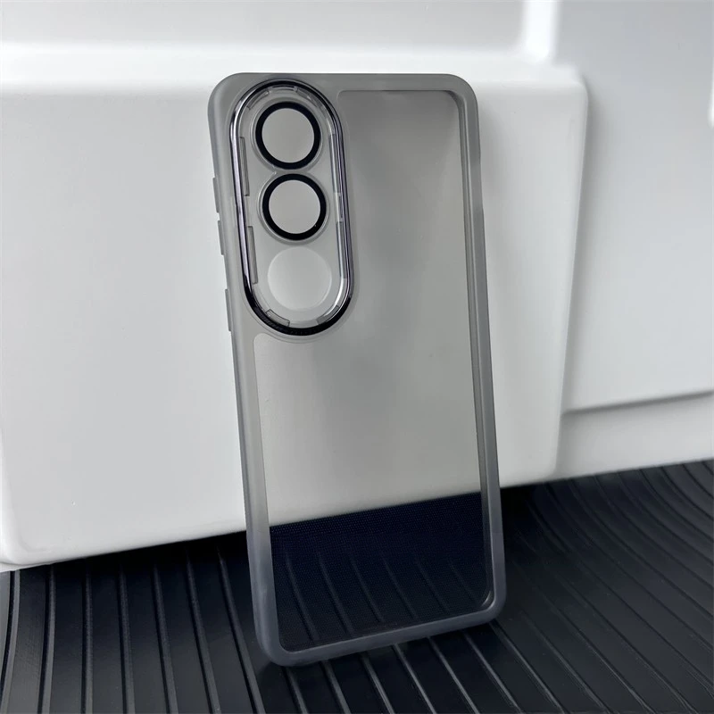 Luxury Acrylic Glass Lens Film Phone Case - Soft Silicone Back Cover