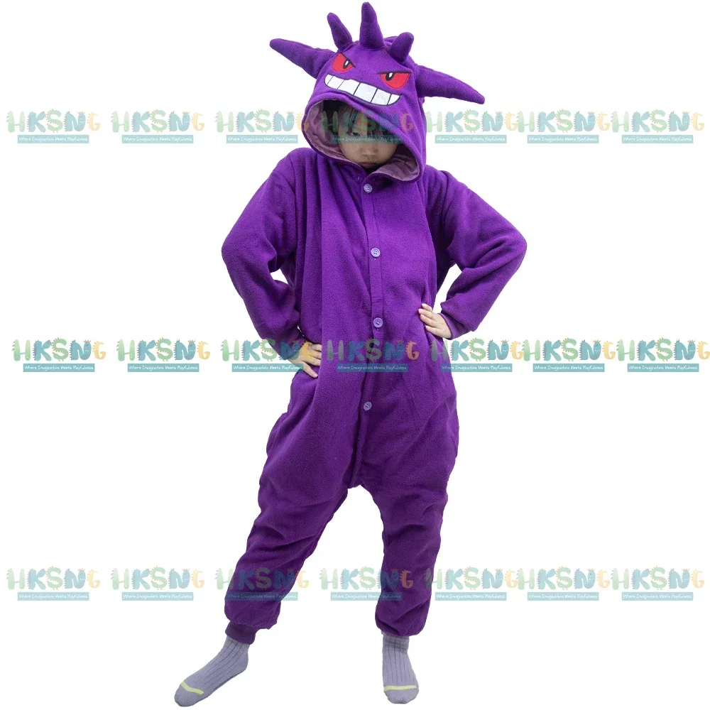 Cosplay Clothes Adults Gengar Onesies Kids Kigurumis Full Body Pajamas Christmas Sleepwear Whole Costume Halloween XXL kigurumi pajamas onesies,cosplay pajamas onesies