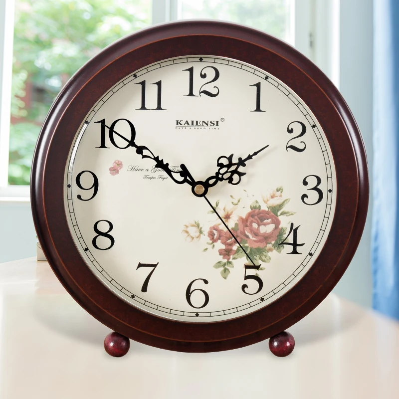 

Antiques Bedside Wooden Desk ClockS Cute Small Office Creative Desk Clock Modern Elektronik Saat Home Decoration Luxury ZY50TZ