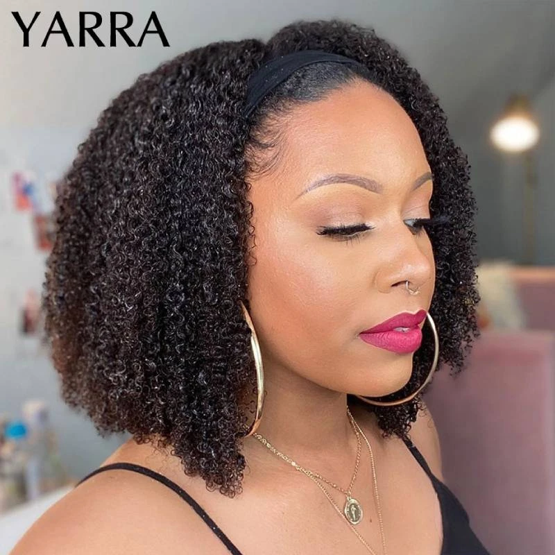 Kinky Curly Bob Human Hair Wigs For Women Remy Hair Full Machine Made Mom Wigs