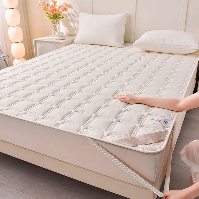 Soybean Raw Cotton Pad Household Soft Cushion Dir-Proof Protective Thick Padded Mattress Topper For Daily Home Bedroom Supplies