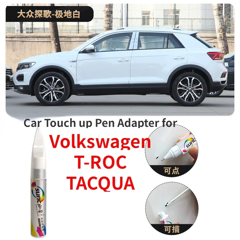 Adattatore Per Penna Touch Up Per Auto Per Volkswagen T-Roc Tacqua Paint Fixer Prodotto Per La Riparazione Di Graffi Per Auto Scratch Special Polar Wh