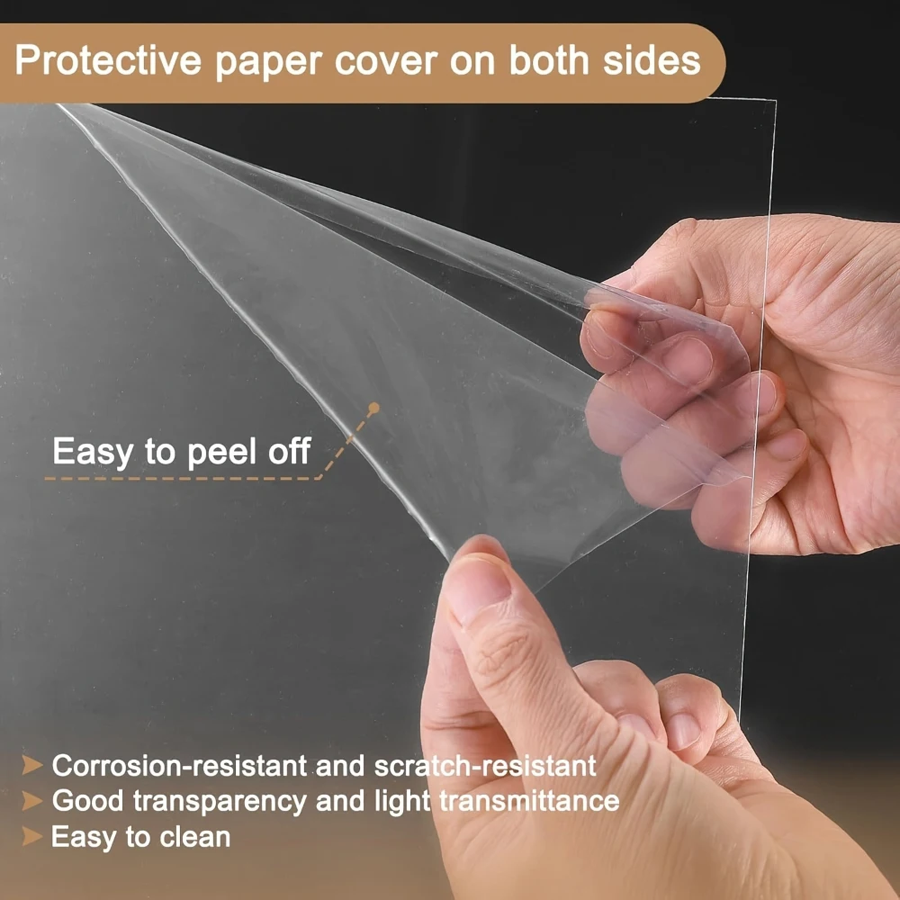 5 Pcs Clear Plastic Sheet PET Flexible Lightweight Material DIY Craft Projects Picture Frames Handmade Model