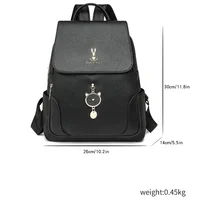 Marque femmes mode sac à dos voyage grand sac à dos en cuir PU sac à main cartable pour filles sac femme épaule sac à dos 5