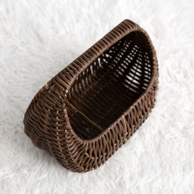 Flower  Woven Basket Plastic Rattan   Arrangement