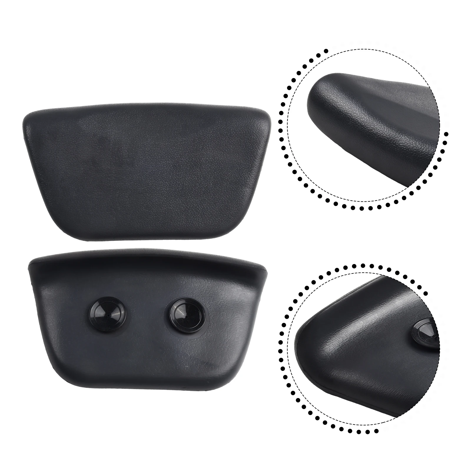 Bath Pillow Spa Bath Pillow PU Bathtub Headrest Waterproof Bath Cushion 265*150*60mm BLACK Bathtub Pillow For Neck Head Support