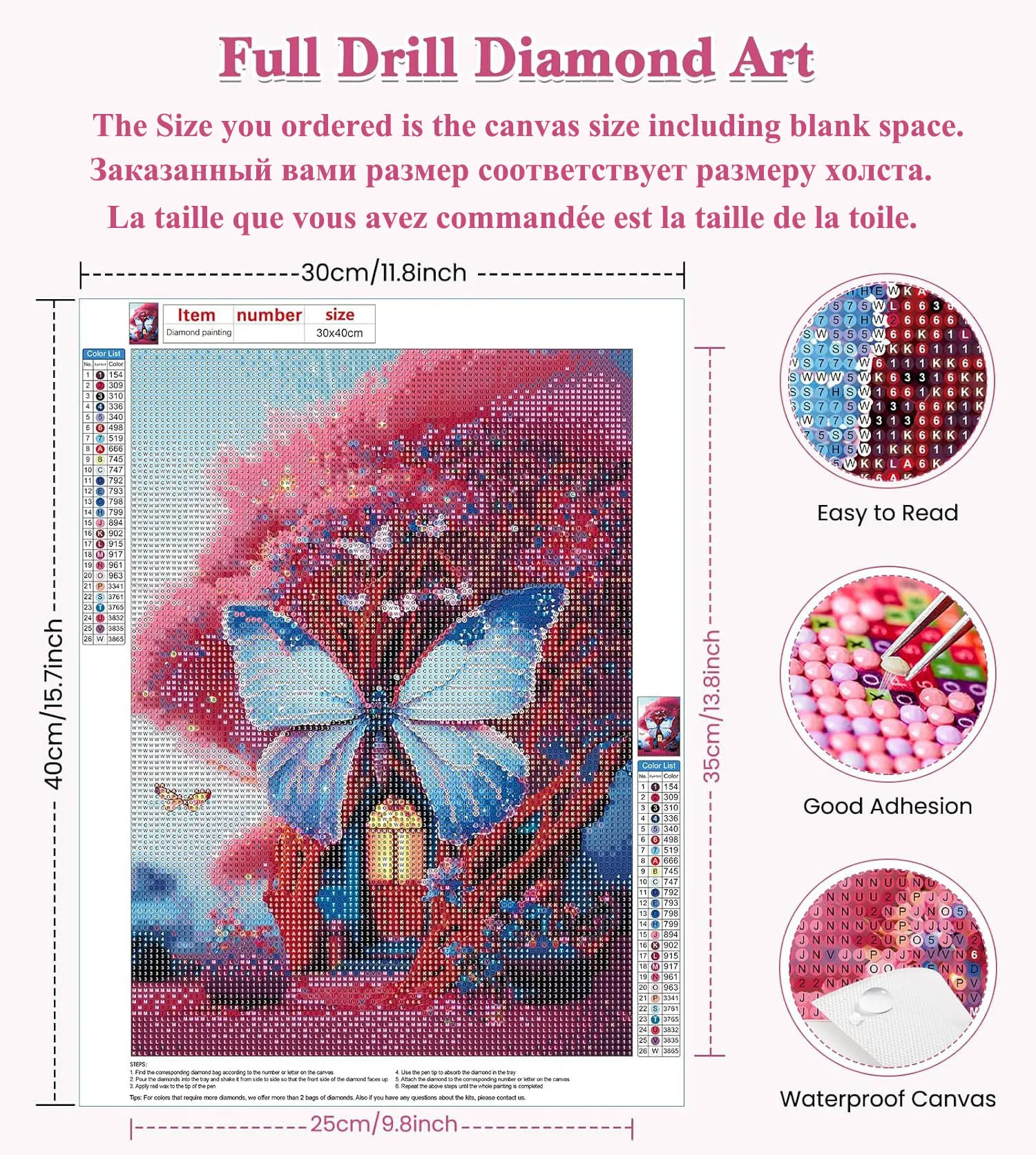 Huacan AB Diamond Painting Kits for Adults Peacock Diamond Art Diamond  Painting for Beginner Full Drill Round Paint by Diamonds DIY 5D Gem Crafts