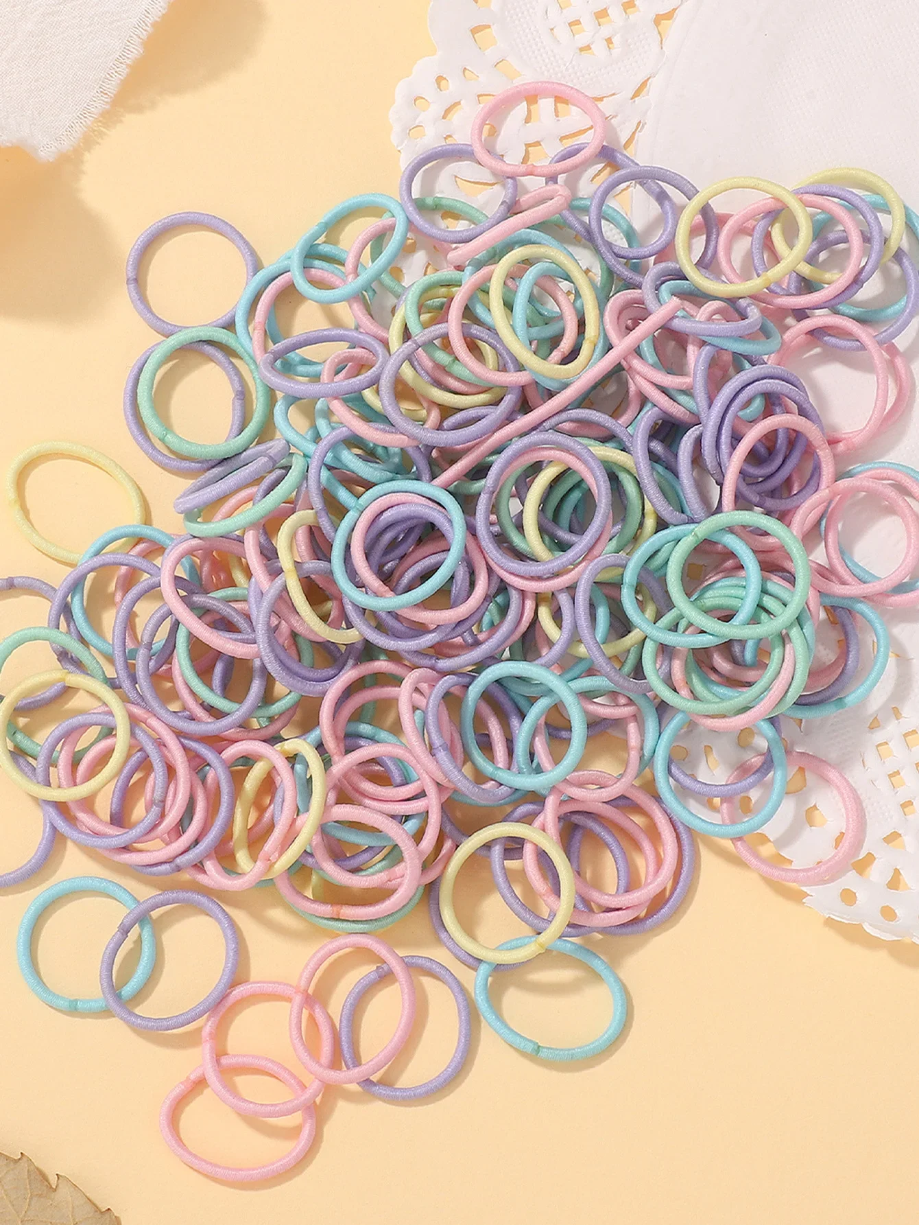 Rubber band hair ties 2cm Hair Ties Nylon Rubber Band Doll Hair Accessories for Baby Girls 100 Pcs/Lot