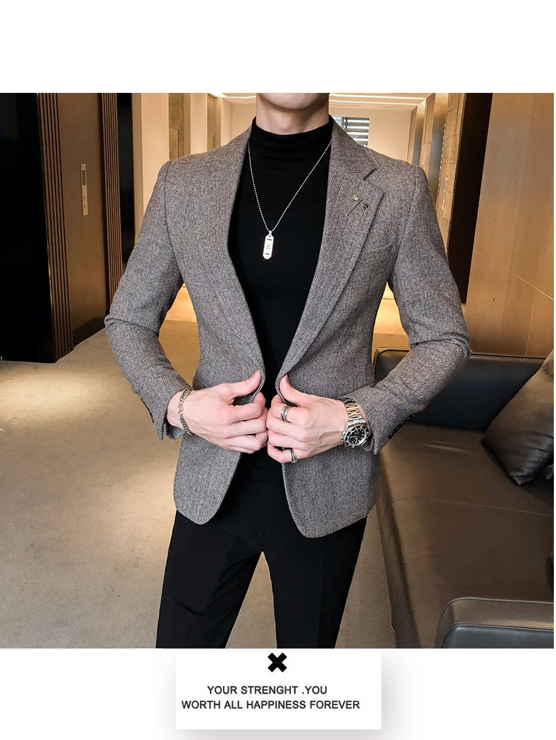 Suit Herringbone Designer Costume Mariage Homme Party Suits Tuxedo Groom Wedding Trajes De Hombre Para Fiesta Mens Blazer Jacket blazer for men wedding