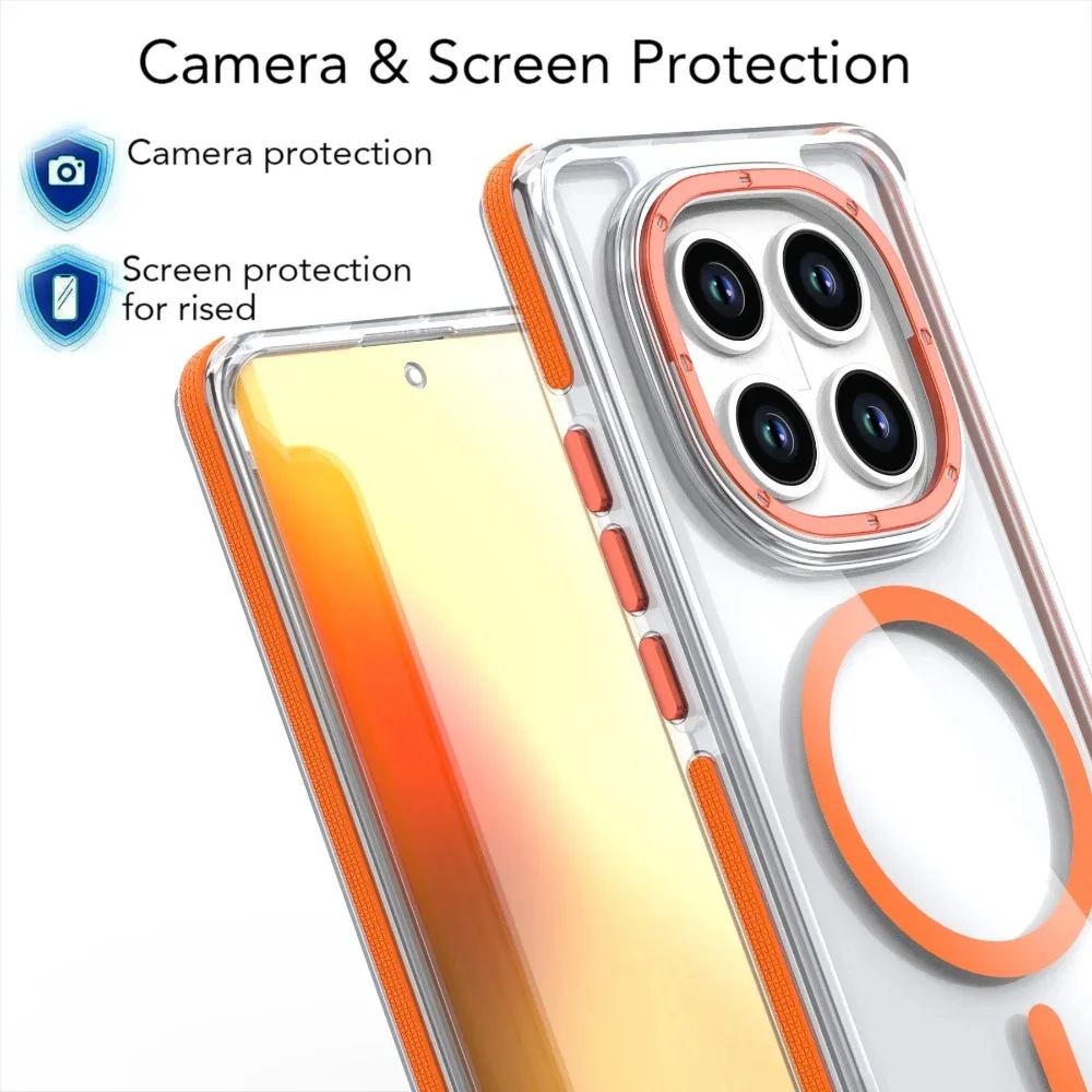 Premium Clear Shockproof Magnetic Phone Case with MagSafe Compatibility