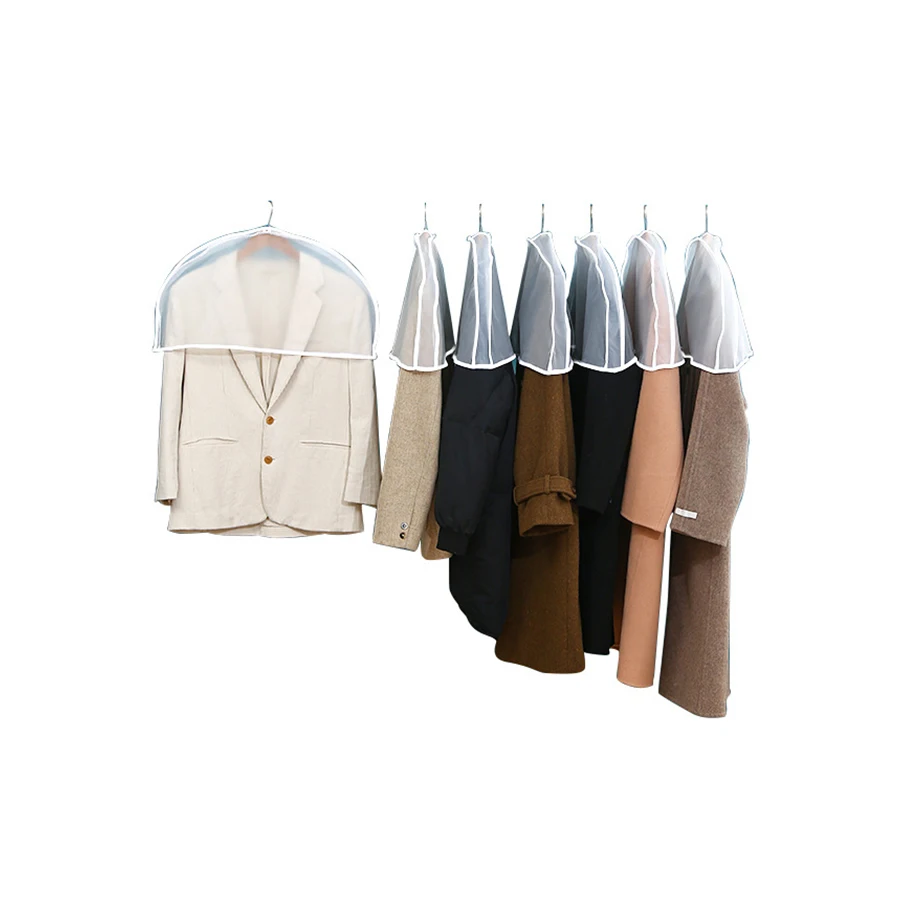 6 Piece Clothing Clear Shoulder Cover, Breathable Clothing Dust Cover for Suits, Coats, Jackets and Clothing Storage.