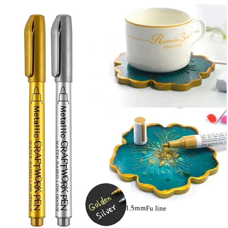 Paint Marker Pen 1Set DIY Metal Waterproof Permanent Craftwork Resin Mold Pen Art Painting Easter Decoration