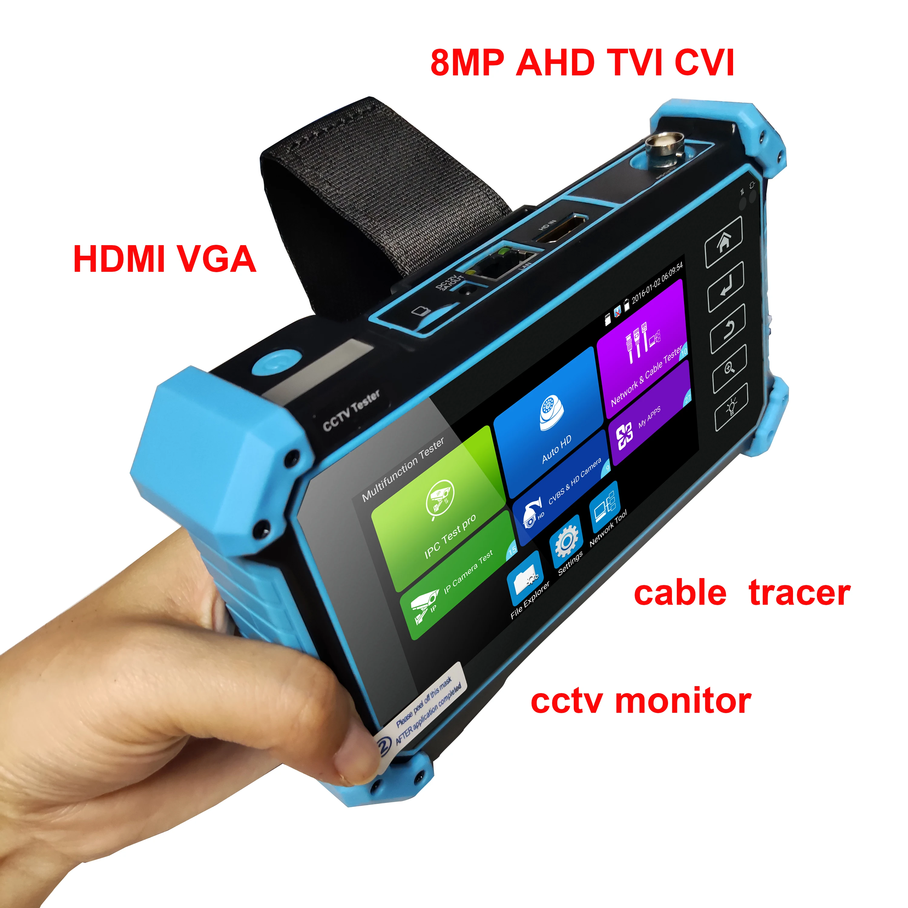 4k Cctv Tester Monitor For 8mp Ahd Tvi Cvi Ip Camera Test Security