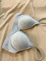 Wirel Bra Sexy Fixed Strap Ba Double Hook Fastener Nylon Fabric No Trace Super Thiened Pu up Anti Sagging Underwear