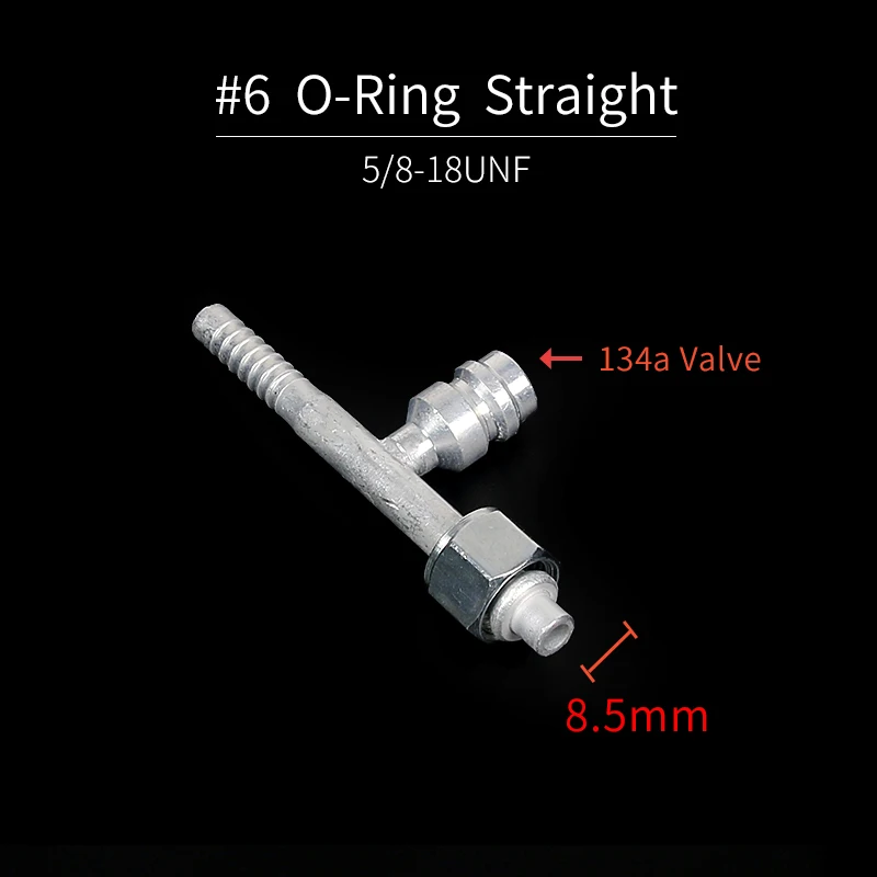 밸브 포함 자동차 에어컨 호스 커넥터, R12 O-링 커넥터, 자동차 A/C 수리 부품, 6 8 10