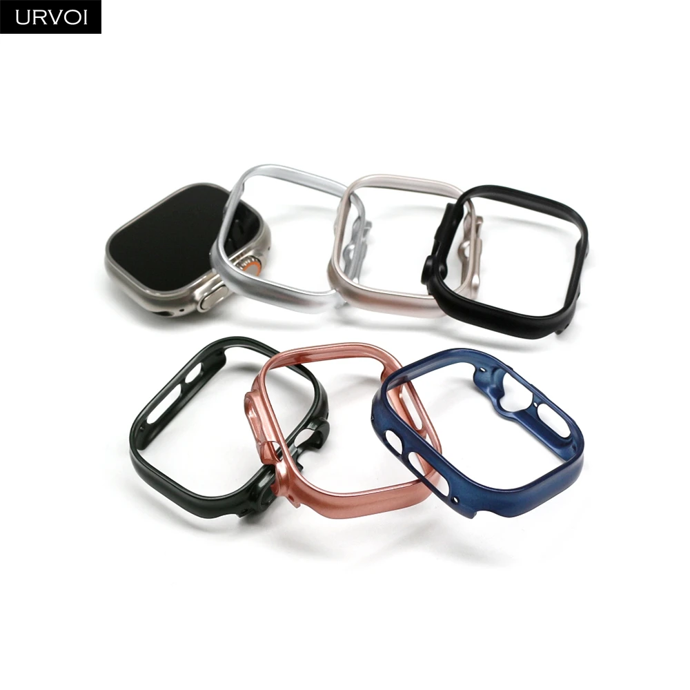 Premium Protective Bumper Case for 49mm Smartwatch - Scratch-Resistant Metal Finish