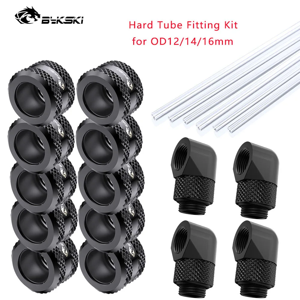 その他 BYKSKI OD16mm Hard Tube Fitting Silver 10PCS/lot Bykski Anti-off Hard Tube Fitting G1/4 Hand Compression