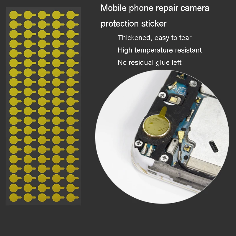 

100pcs/Lot Camera Protective Sticker Adhesive Tape Front Rear Camera Infrared Lattice Face Dust Proof Universal Phone Sticker