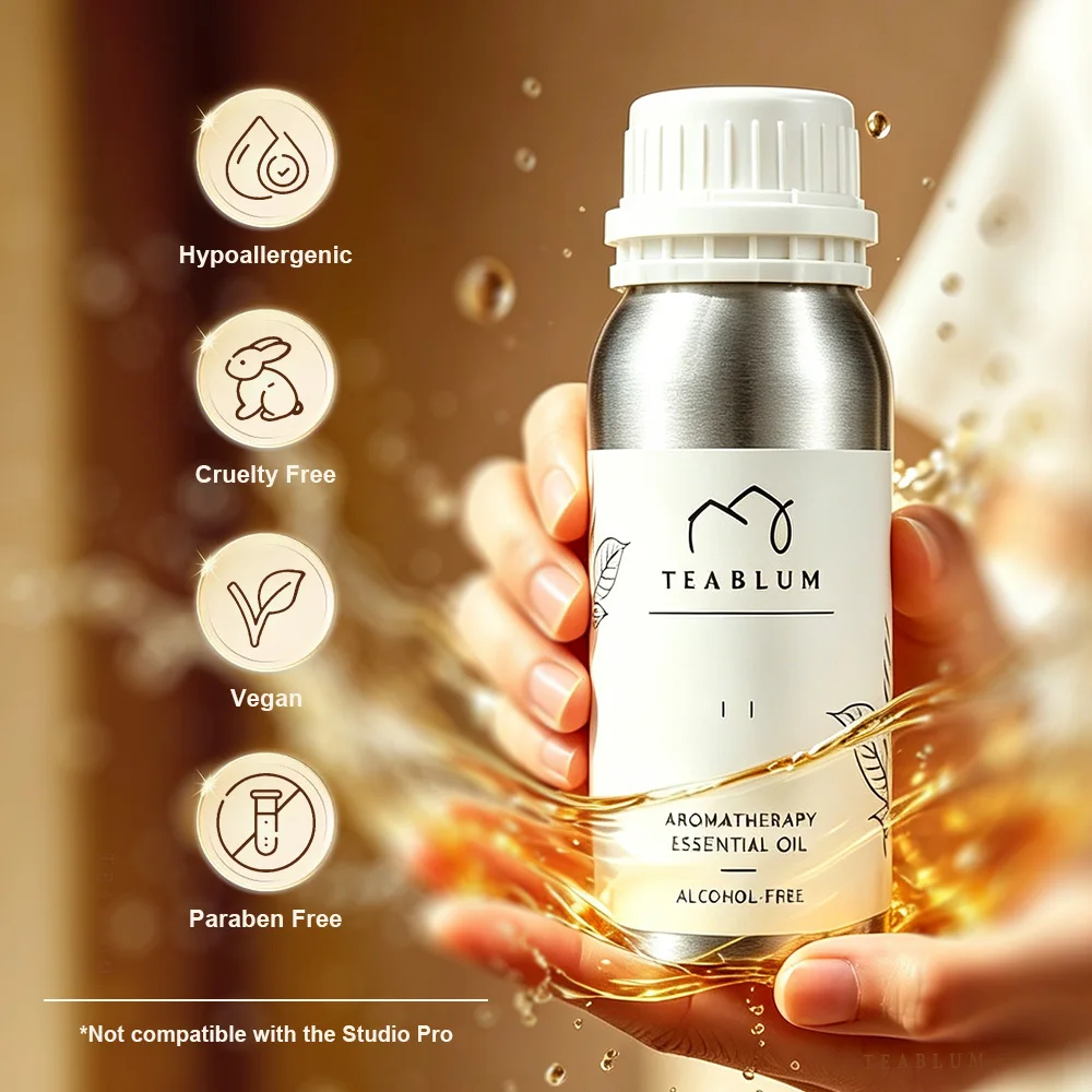TEABLUM 500ML Aromatic Hotel Essential Oil Hotels Home Air Freshener Pure Plant Essential Oil Alcohol Free for Electric Diffuser 4