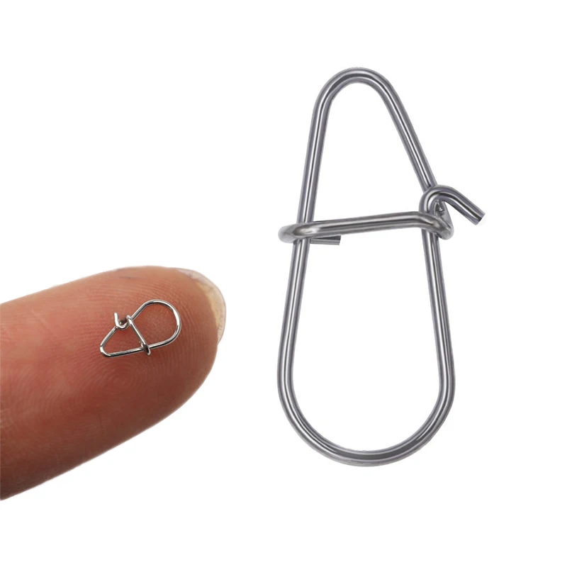 50Pcs Gourd Pin Stainless Steel Hook Swivel Solid Rings Safety Snaps fast Clip Lock Snap Connector Fishing Tool fishing tool