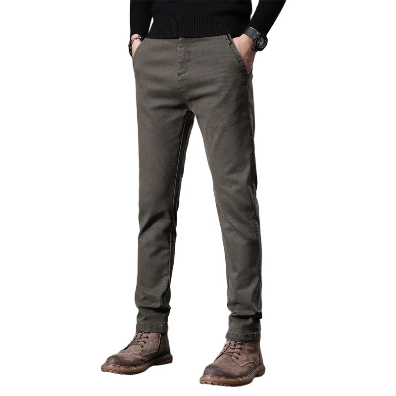 2025 Spring Casual Jeans for Men Business Straight Jeans Stretch Denim Pants Trousers Slim Fit Classic Cowboys Young Man Jeans 6