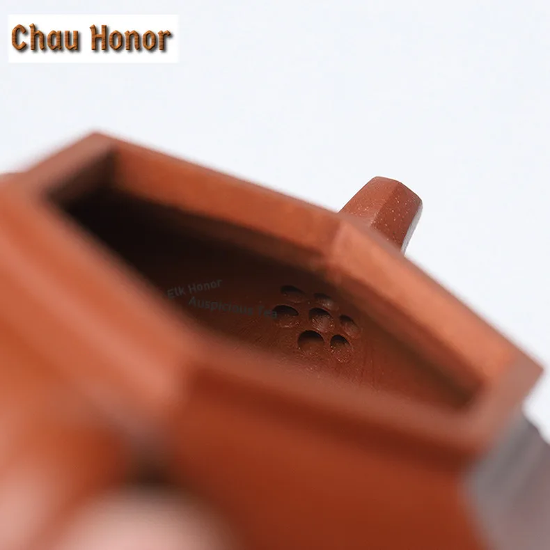 280ml Elegant Yixing Purple Clay Teapots Handmade Hexagonal Pot Raw Ore Downhill Mud Kettle Zisha Tea Set Tea Ceremony Gifts