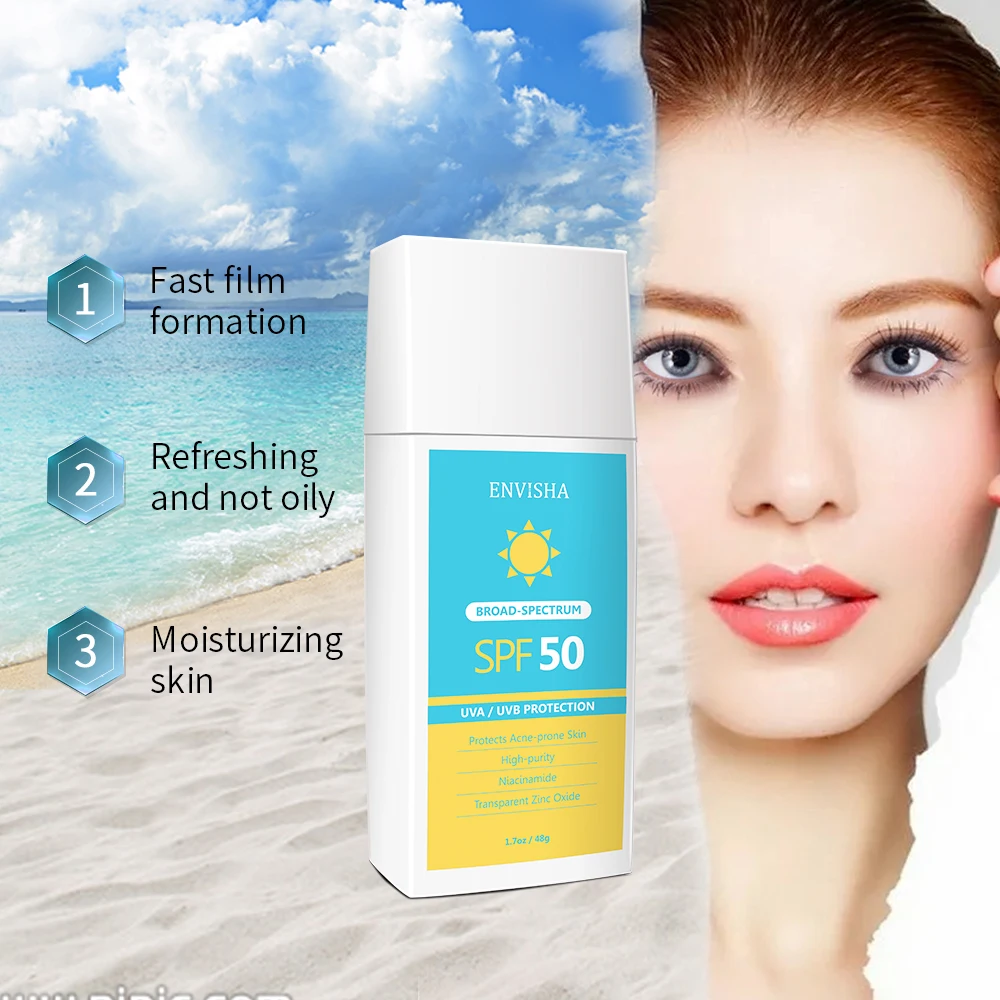 ENVISHA Beauty Health Body Sunscreen Cream Skin Care Protector Facial Spf Isolation Lotion Cream Moisturizer Whitening Anti-UV