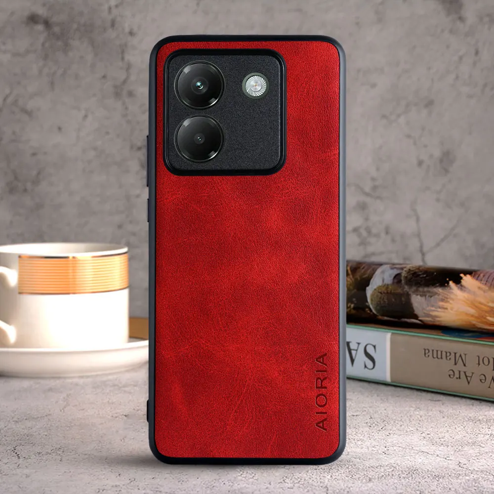 Luxury Vintage Leather Phone Case - Elegant Coque Skin Cover