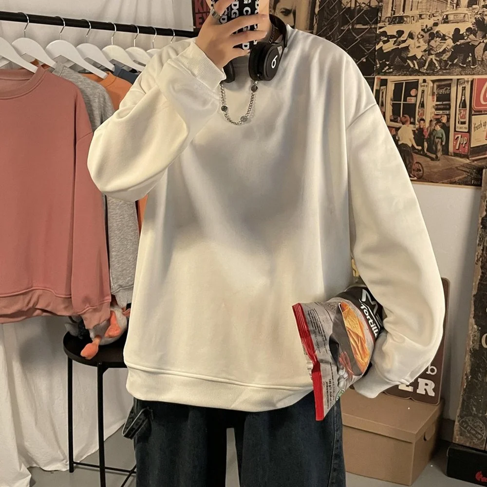 【BAON】[unisex] Nua Color Matching Collar Over Sweatshirt Men's OVERSIZE sweatshirt with contrasting color combination